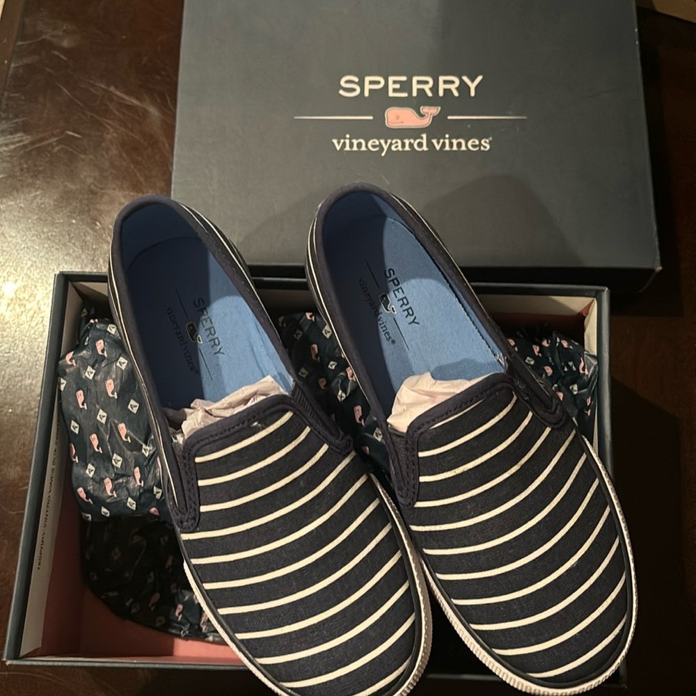 Sperry x Vineyard Vines Girls Sneakers 12.5 New In Box